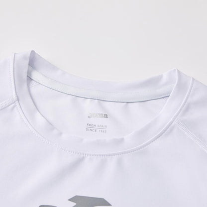 Men's breathable quick-drying tight-fitting short-sleeved shirt [white] 