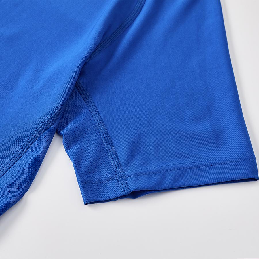 Men's breathable quick-drying tight-fitting short-sleeved shirt [royal blue]