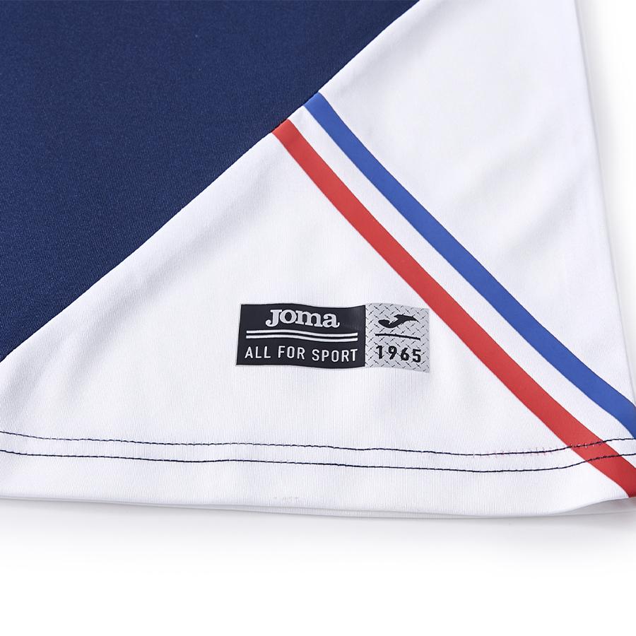 Men's V-neck quick-drying tennis T-shirt [navy blue] 