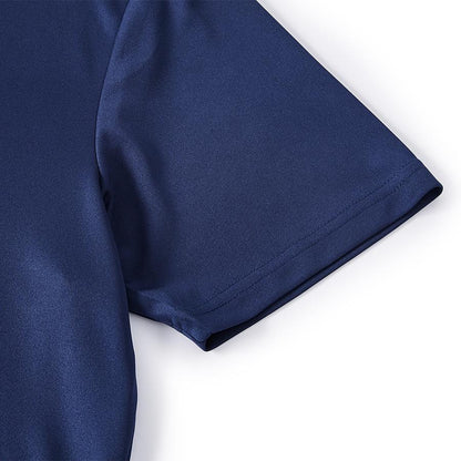 Men's V-neck quick-drying tennis T-shirt [navy blue] 