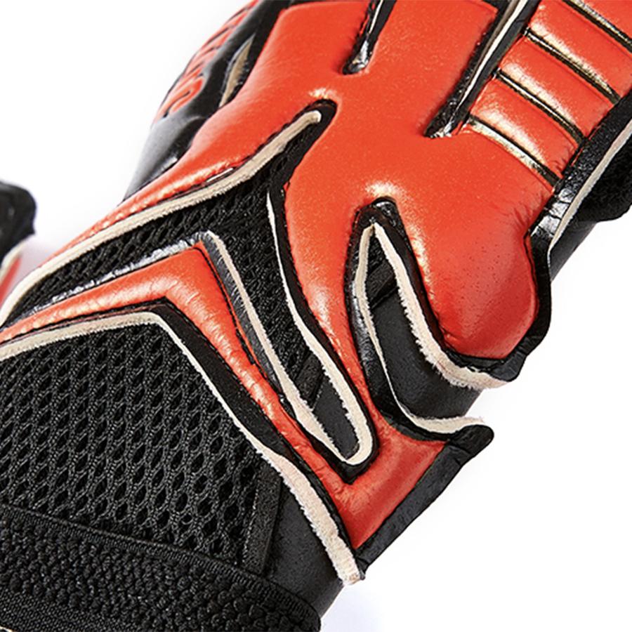 Anti-slip football goalkeeper gloves [red and black]