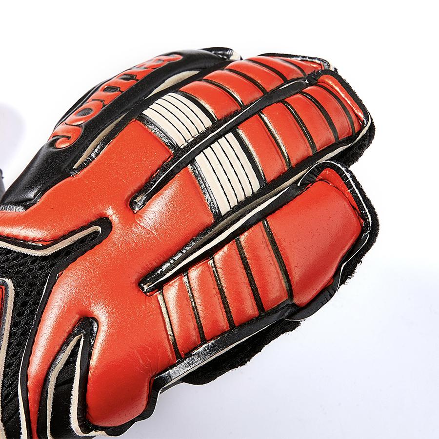 Anti-slip football goalkeeper gloves [red and black]