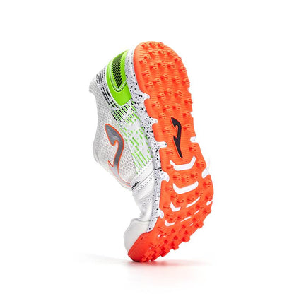 Adult broken spike football boots MUNDIAL - TF [White Orange]