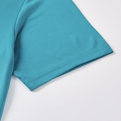 Adult quick-drying sports short-sleeved T-shirt [spruce green]