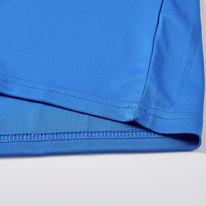 Men's quick-drying sports short-sleeved T-shirt [royal blue]