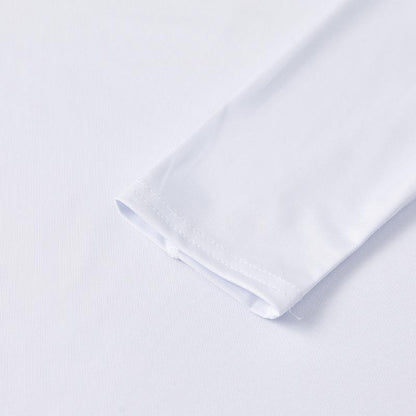 Children's round neck tight long-sleeved shirt [white]