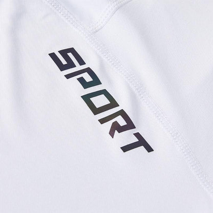 Children's round neck tight long-sleeved shirt [white]