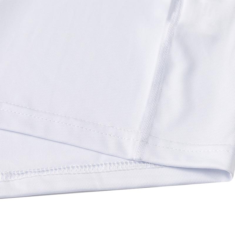 Children's round neck tight long-sleeved shirt [white]