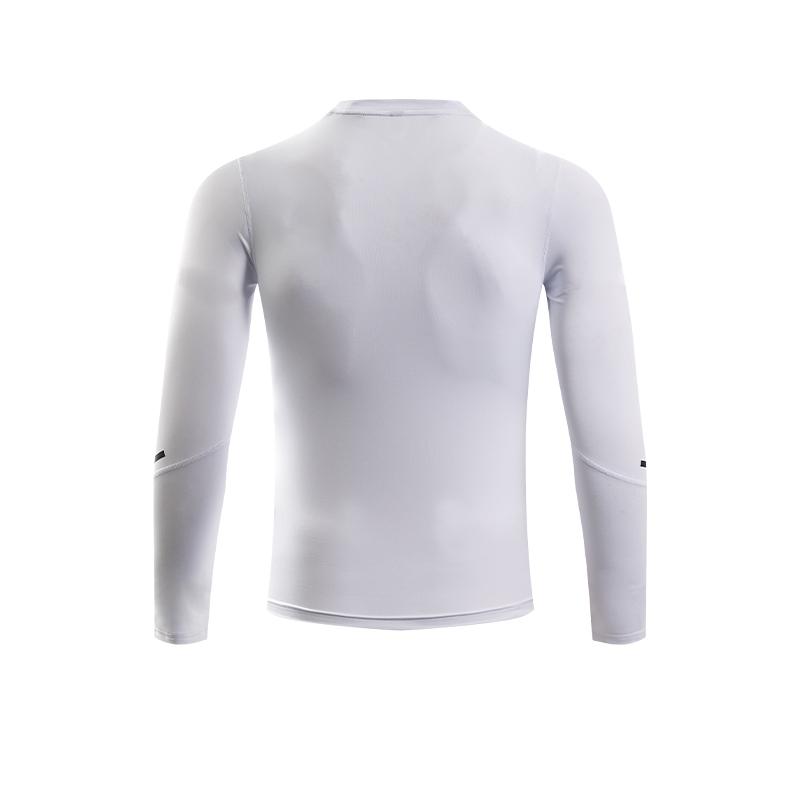 Children's round neck tight long-sleeved shirt [white]