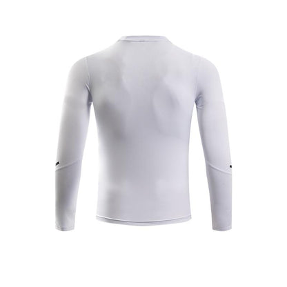 Children's round neck tight long-sleeved shirt [white]