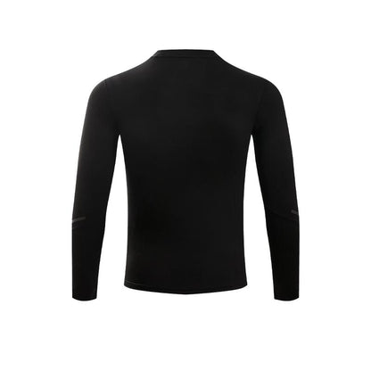 Children's round neck tight long-sleeved shirt [black] 