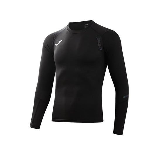 Children's round neck tight long-sleeved shirt [black] 