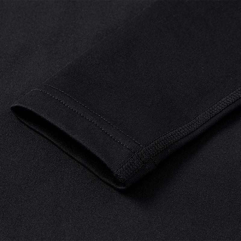Children's mid-collar tight-fitting long-sleeved shirt [black]