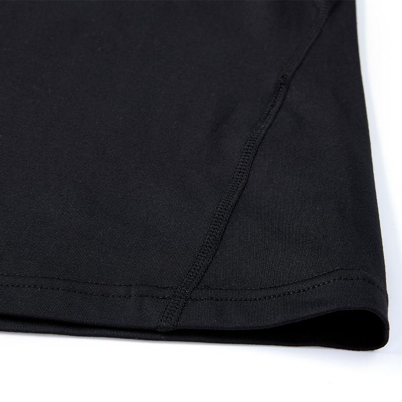 Children's mid-collar tight-fitting long-sleeved shirt [black]