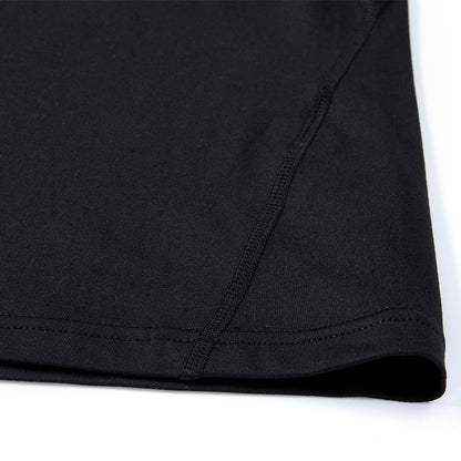 Children's mid-collar tight-fitting long-sleeved shirt [black]