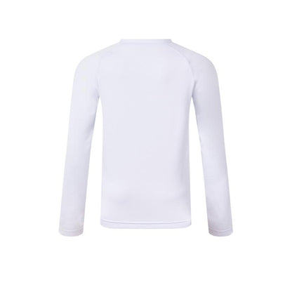 Children's mid-collar tight-fitting long-sleeved shirt [white] 
