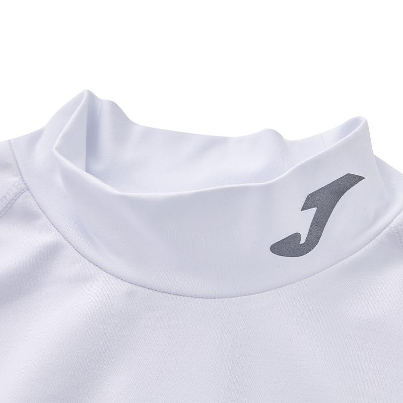 Children's mid-collar tight-fitting long-sleeved shirt [white] 