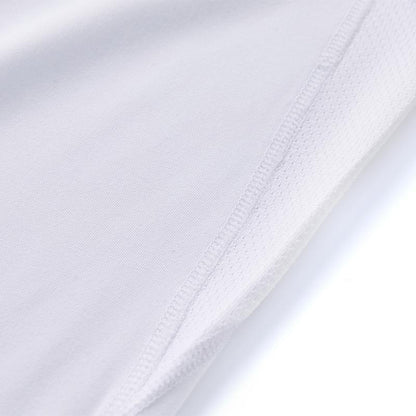 Children's mid-collar tight-fitting long-sleeved shirt [white] 