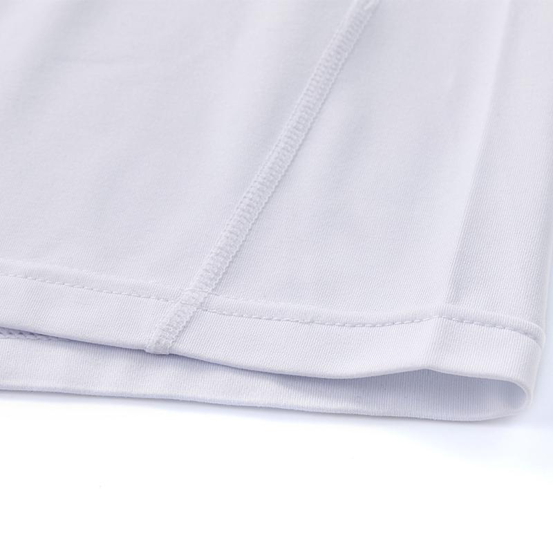 Children's mid-collar tight-fitting long-sleeved shirt [white] 