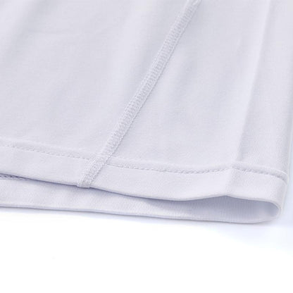 Children's mid-collar tight-fitting long-sleeved shirt [white] 