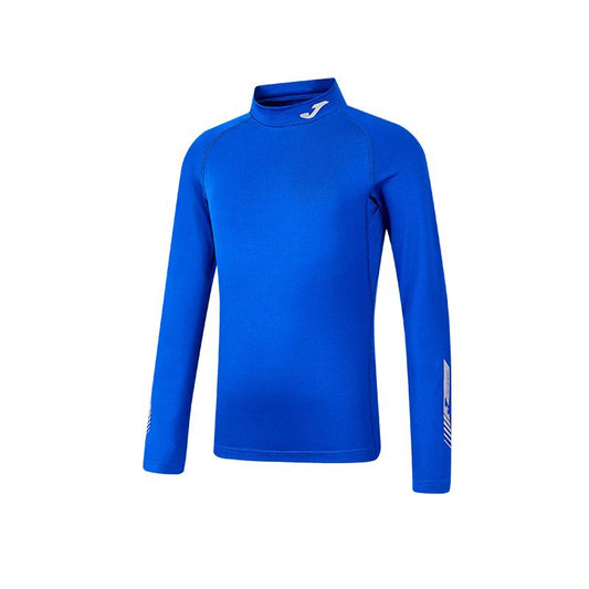 Children's mid-collar tight-fitting long-sleeved shirt [blue] 