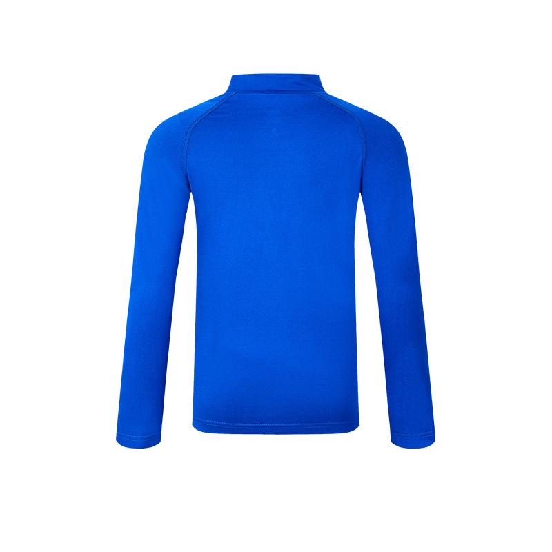 Children's mid-collar tight-fitting long-sleeved shirt [blue] 