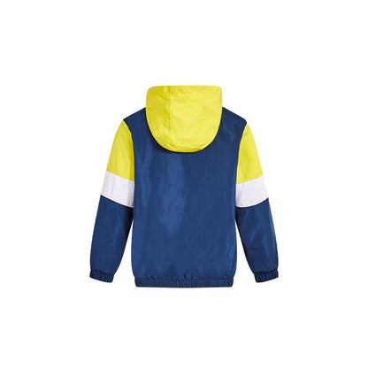 Children's hooded jacket [yellow/white/blue]