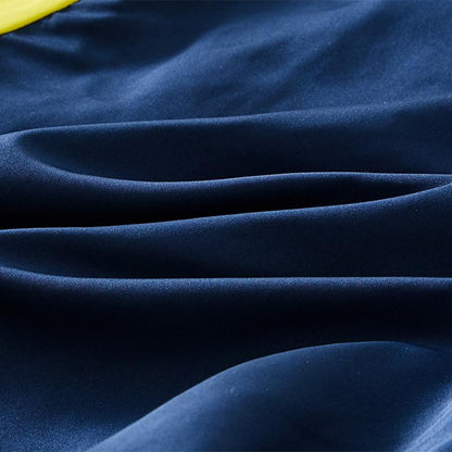 Children's hooded jacket [yellow/white/blue]