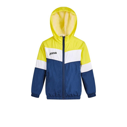 Children's hooded jacket [yellow/white/blue]