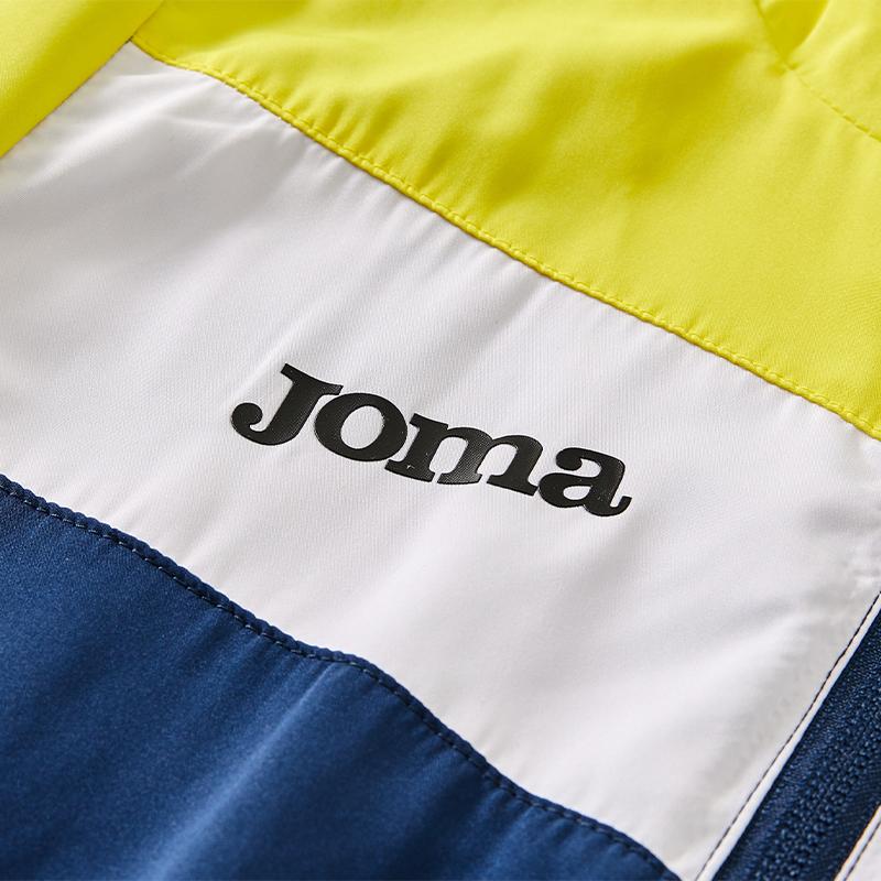 Children's hooded jacket [yellow/white/blue]