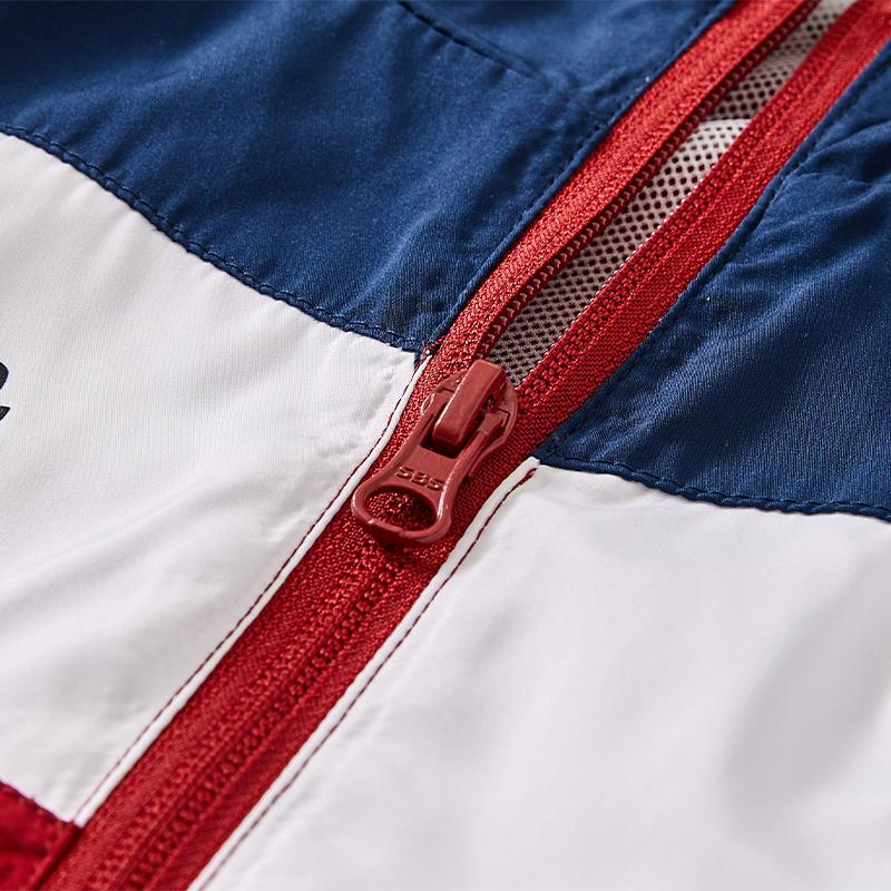 Children's hooded jacket [blue/white/red] 