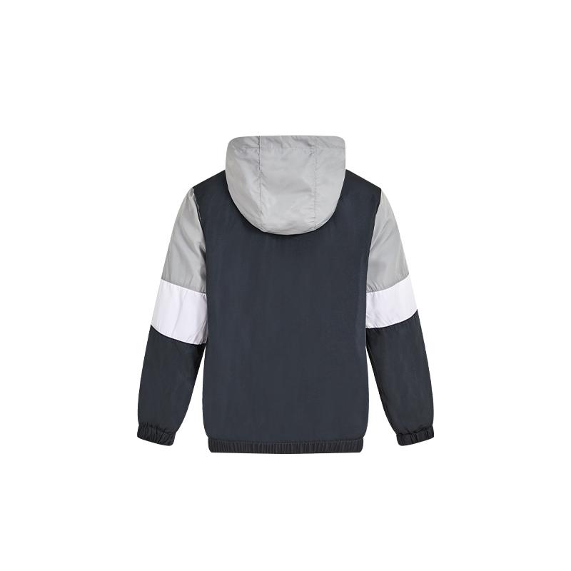 Children's hooded jacket [grey/white/black] 