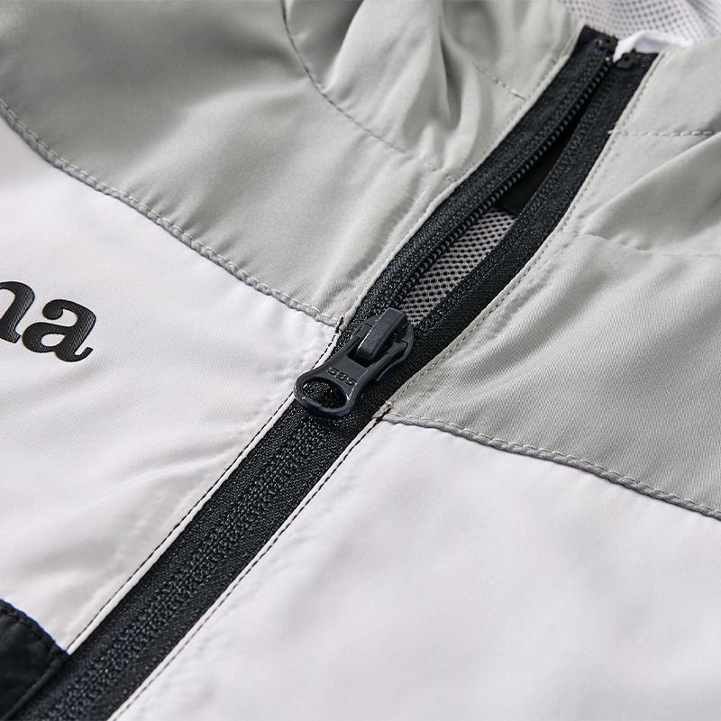 Children's hooded jacket [grey/white/black] 