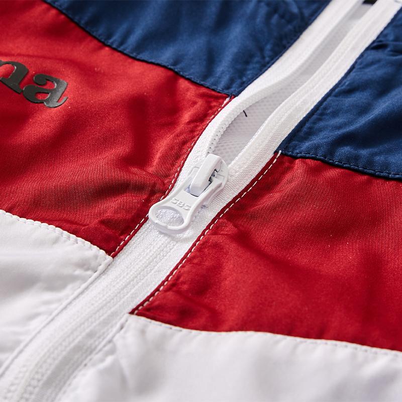 Children's hooded jacket [blue/red/white] 