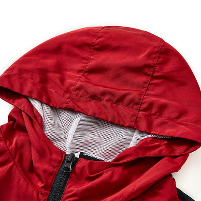 Children's hooded jacket [red/white/black] 