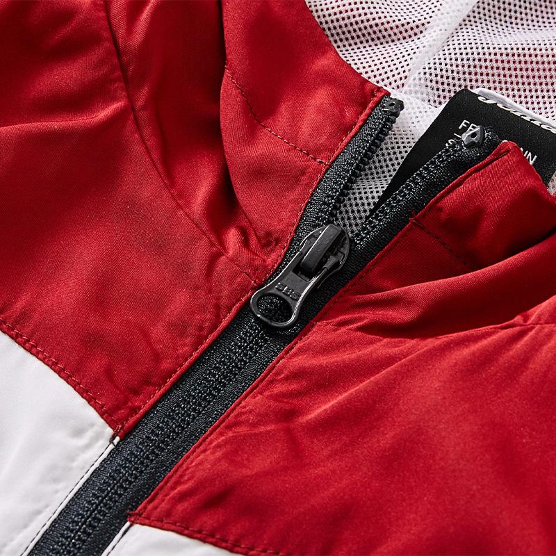 Children's hooded jacket [red/white/black] 