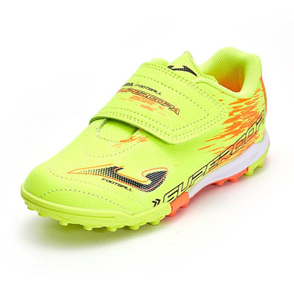 兒童魔術貼碎釘足球鞋 SUPER COPA JR - TF 【螢光綠】