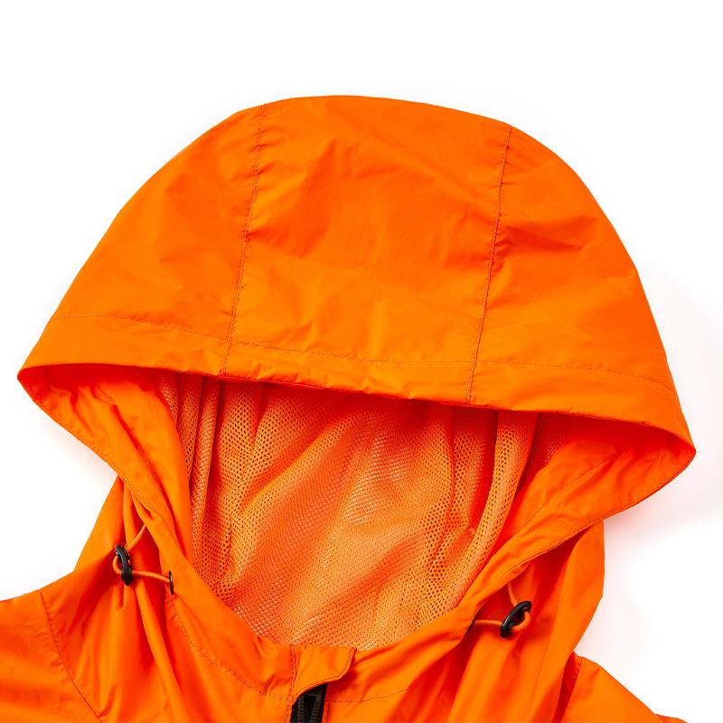 Men's hooded woven jacket [fluorescent orange]