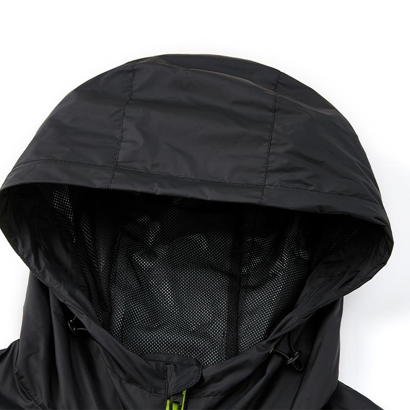 Men's hooded woven jacket [black]