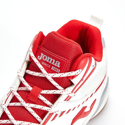 Men's high-top volleyball shoes SAGA [white/red]