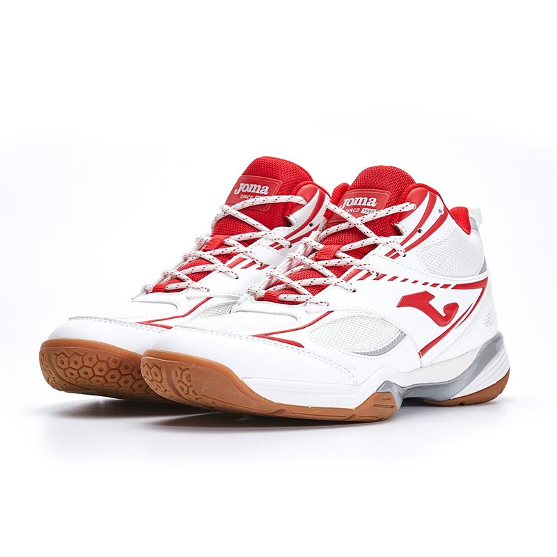 Men's high-top volleyball shoes SAGA [white/red]