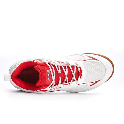 Men's high-top volleyball shoes SAGA [white/red]
