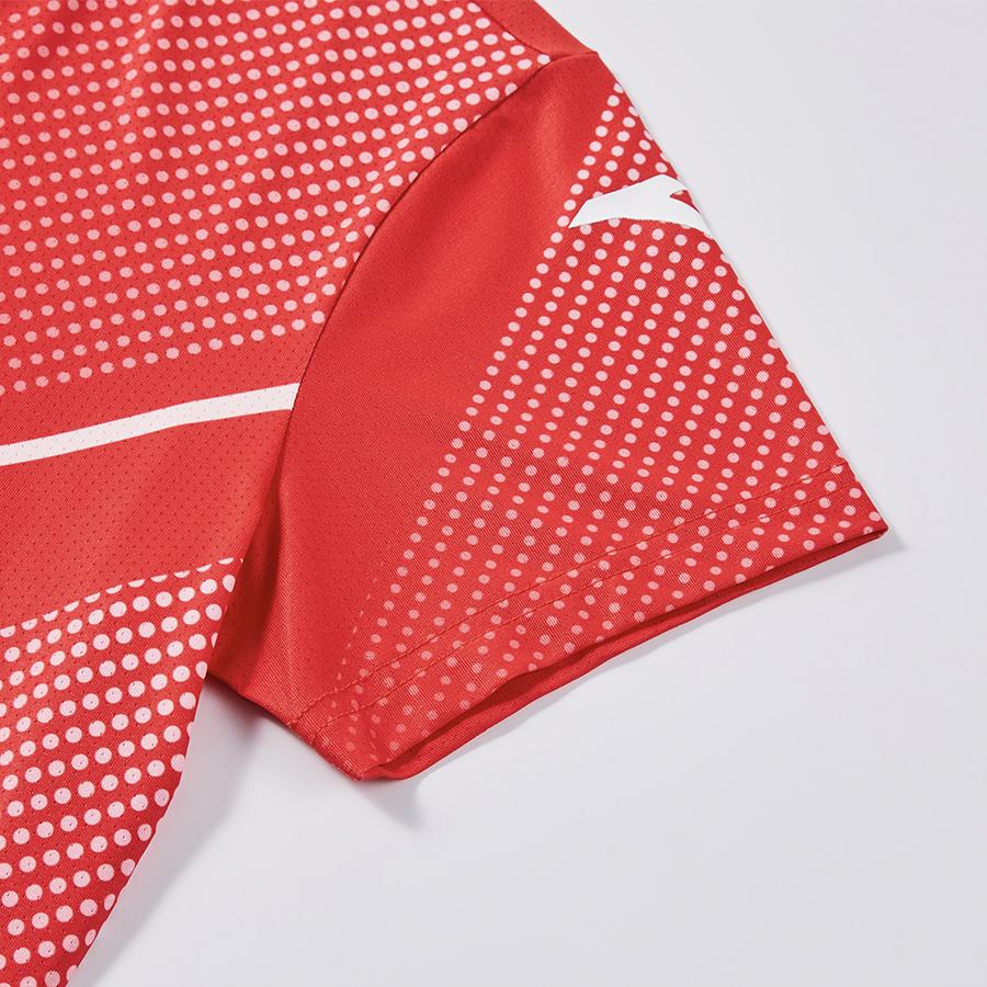 Women's short-sleeved volleyball shirt [red]