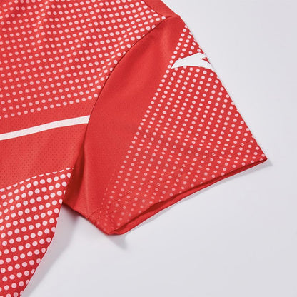 Women's short-sleeved volleyball shirt [red]