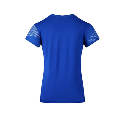 Women's short-sleeved volleyball shirt [blue]