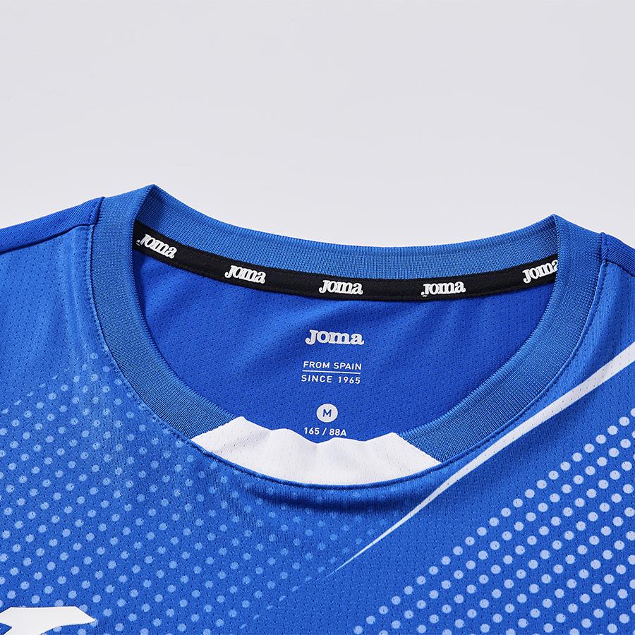 Women's short-sleeved volleyball shirt [blue]