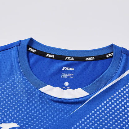 Women's short-sleeved volleyball shirt [blue]
