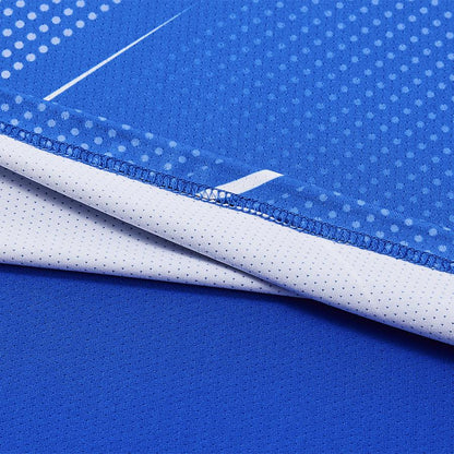 Women's short-sleeved volleyball shirt [blue]