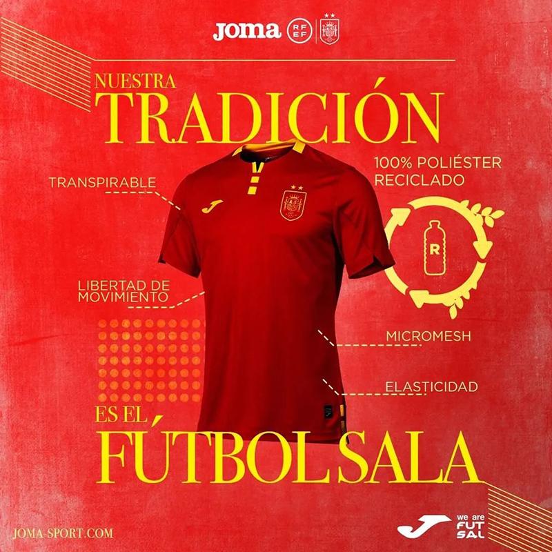 Spanish futsal national team home jersey