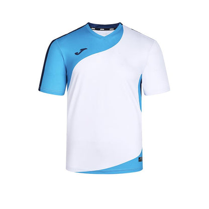 Men's breathable tennis T-shirt [white and blue]